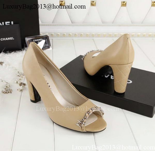 Chanel Sheepskin Leather Pump CH1778 Apricot