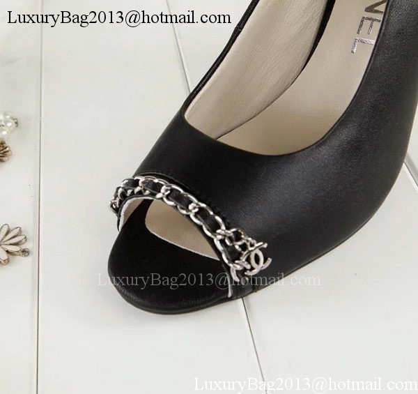 Chanel Sheepskin Leather Pump CH1778 Black