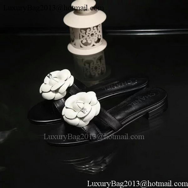 Chanel Slipper Leatehr CH1727 Black