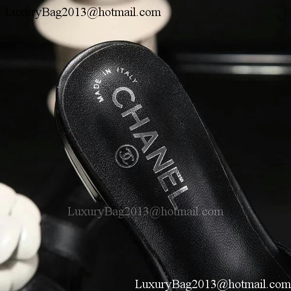 Chanel Slipper Leatehr CH1727 Black