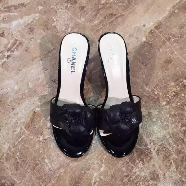 Chanel Slipper Leatehr CH1794 Black