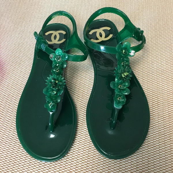 Chanel Thong Sandal CH1723 Green