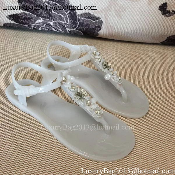 Chanel Thong Sandal CH1723 White