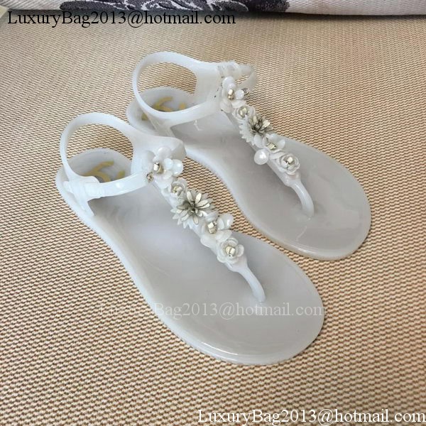 Chanel Thong Sandal CH1723 White