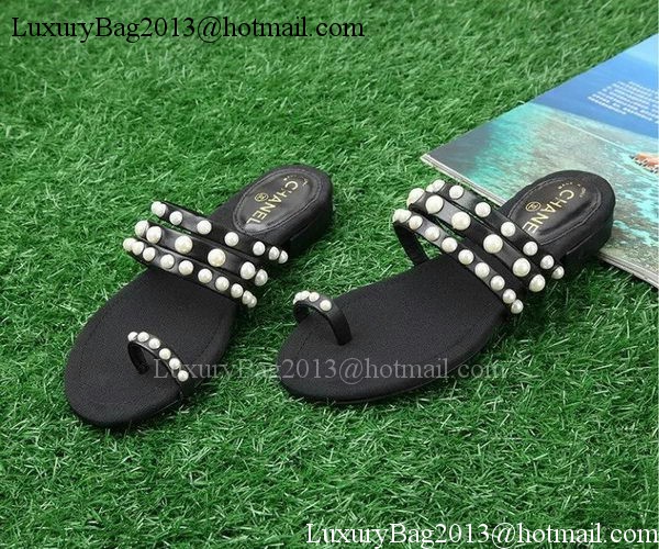 Chanel Thong Sandal CH1734 Black