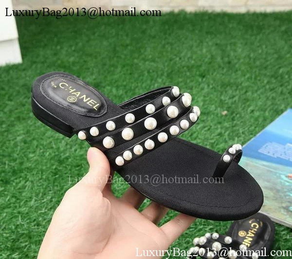 Chanel Thong Sandal CH1734 Black