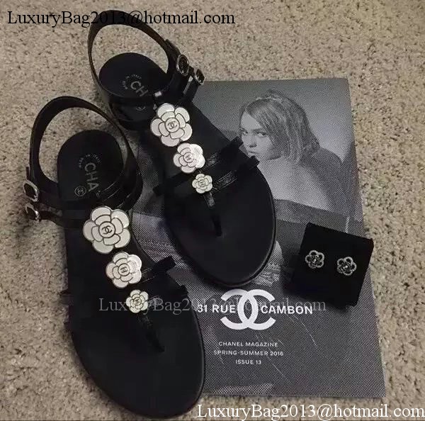 Chanel Thong Sandal CH1743 Black