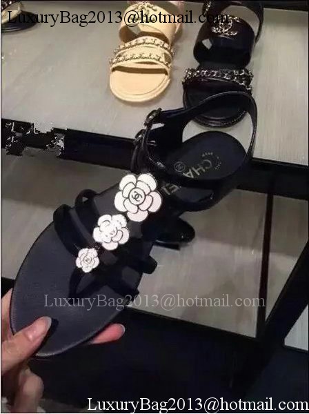 Chanel Thong Sandal CH1743 Black