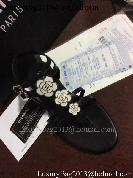 Chanel Thong Sandal CH1743 Black