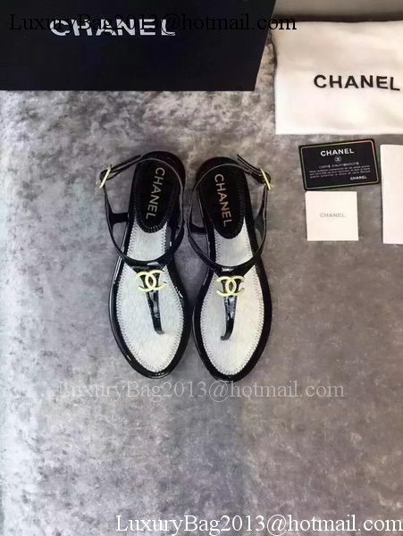 Chanel Thong Sandal CH1765 Black