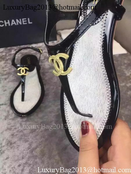 Chanel Thong Sandal CH1765 Black