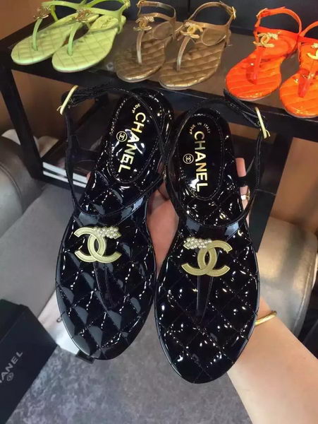 Chanel Thong Sandal CH1766 Black