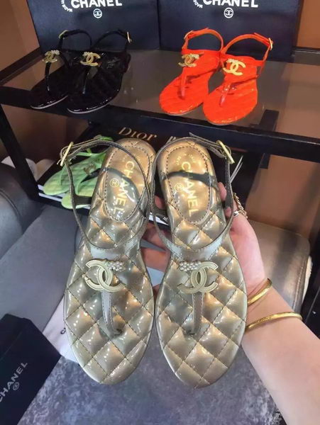 Chanel Thong Sandal CH1766 Silver
