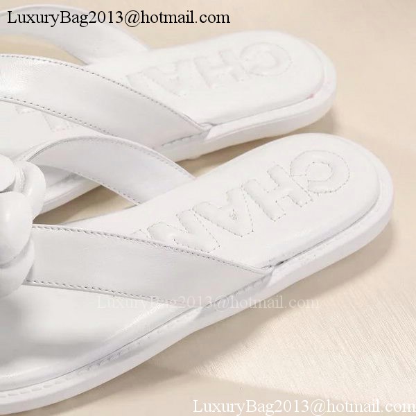 Chanel Thong Sandal CH1780 White