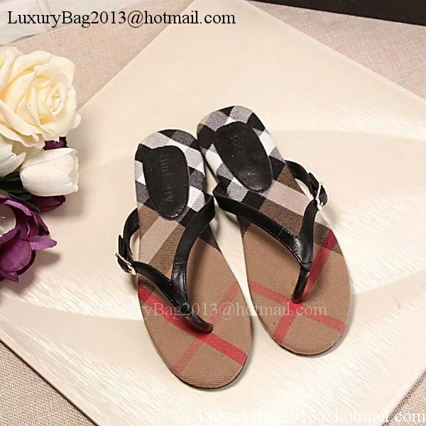 Burberry Thong Sandal BUR149 Black