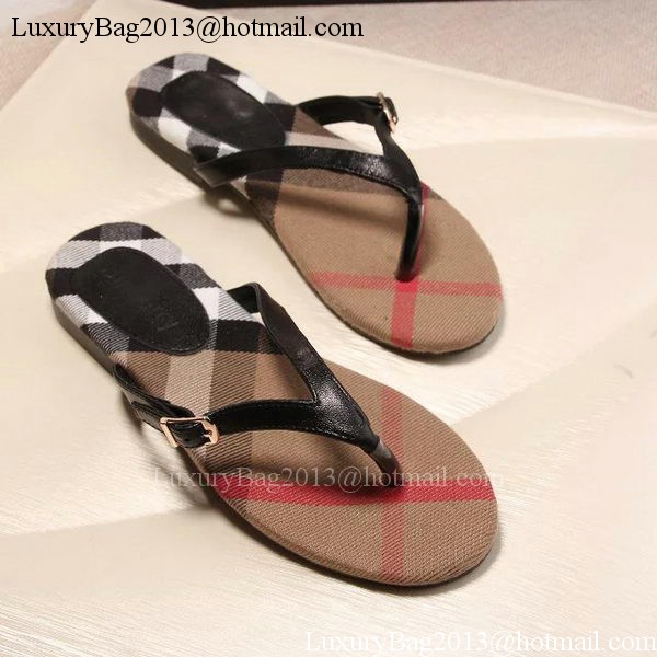 Burberry Thong Sandal BUR149 Black