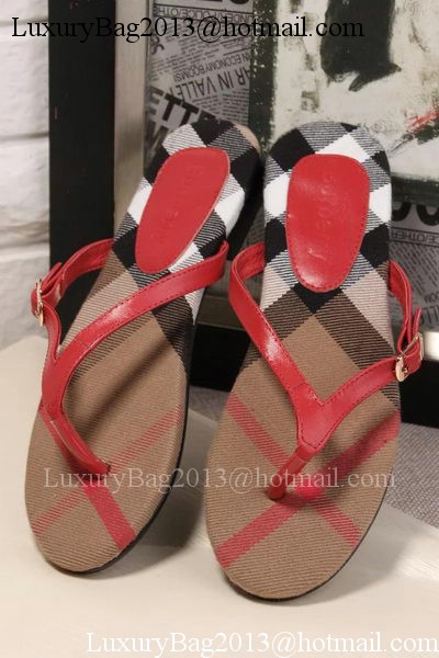 Burberry Thong Sandal BUR149 Red