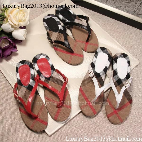 Burberry Thong Sandal BUR149 Red