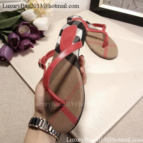 Burberry Thong Sandal BUR149 Red