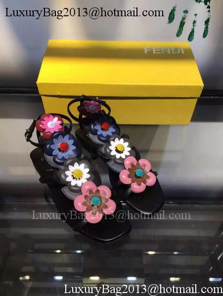 Fendi Leather Sandal FD132 Black