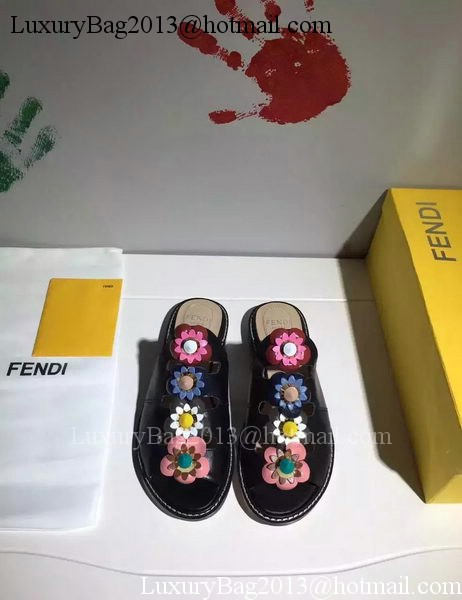 Fendi Slipper Leatehr FD130 Black