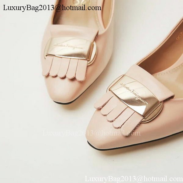 Ferragamo 70mm Pump Leather FL891 Apricot