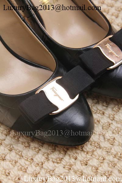 Ferragamo 80mm Pump Leather FL687 Black