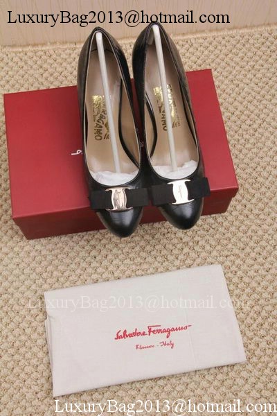 Ferragamo 80mm Pump Leather FL687 Black