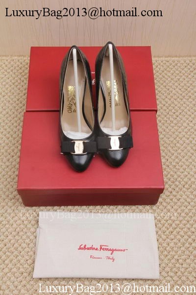 Ferragamo 80mm Pump Leather FL687 Black