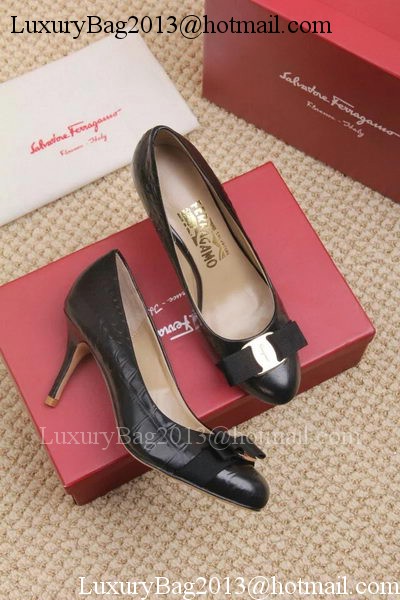 Ferragamo 80mm Pump Leather FL687 Black