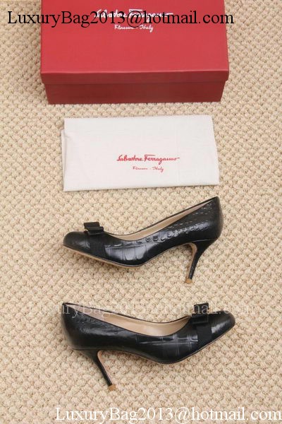 Ferragamo 80mm Pump Leather FL687 Black