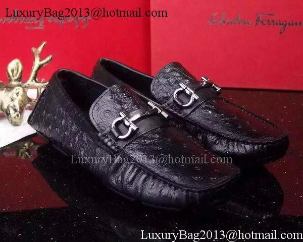 Ferragamo Men Casual Shoes FL896 Black