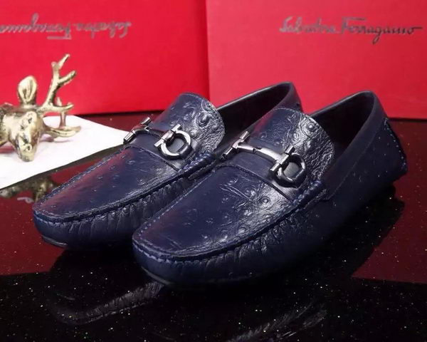 Ferragamo Men Casual Shoes FL896 Blue