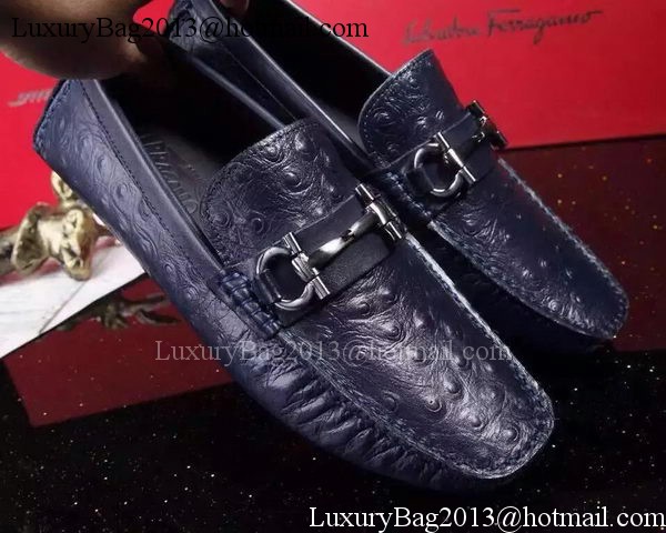 Ferragamo Men Casual Shoes FL896 Blue