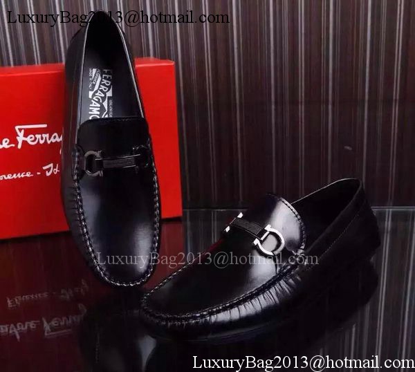 Ferragamo Men Casual Shoes FL898 Black