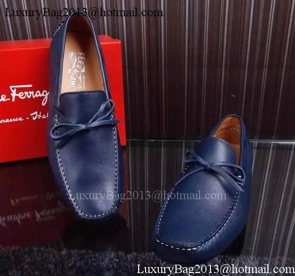 Ferragamo Men Casual Shoes FL898 Blue