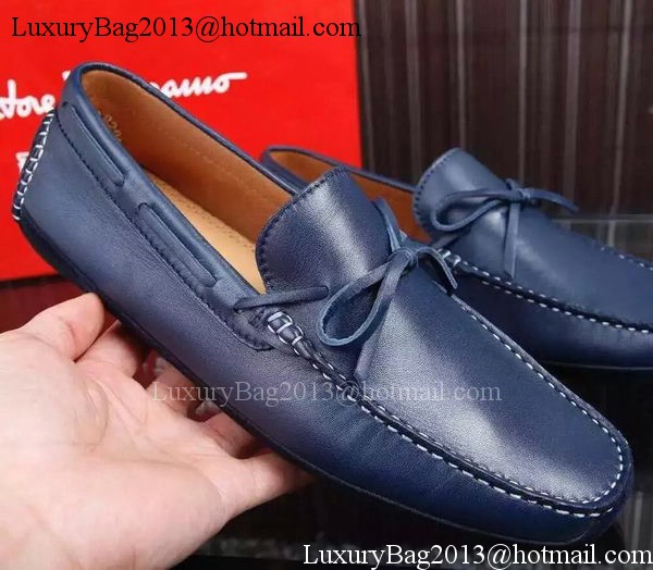 Ferragamo Men Casual Shoes FL898 Blue