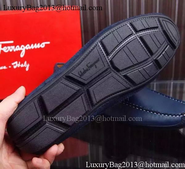 Ferragamo Men Casual Shoes FL898 Blue