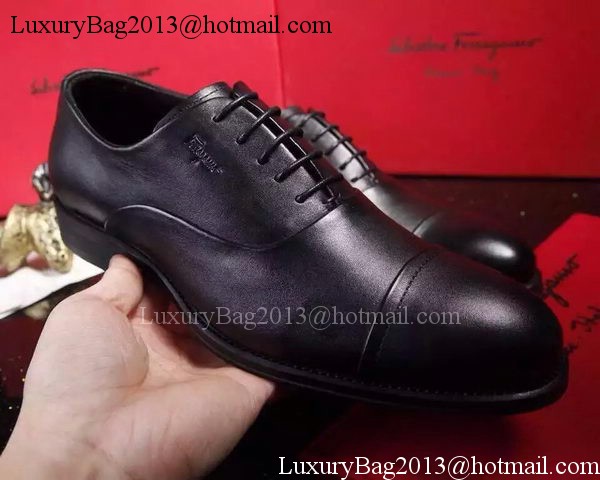 Ferragamo Men Casual Shoes FL901 Black