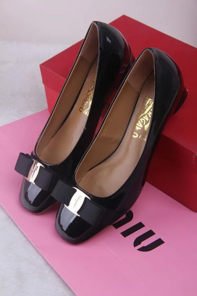 Ferragamo Pump Leather FL688 Black