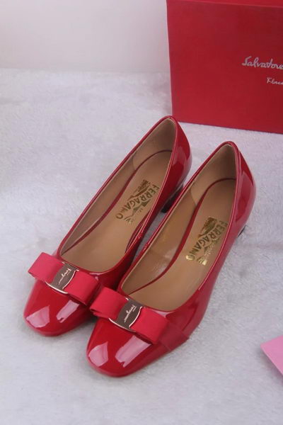 Ferragamo Pump Leather FL688 Red