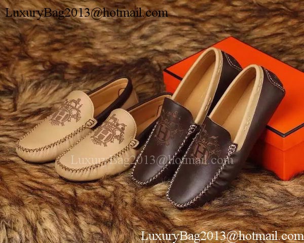 Hermes Casual Shoes HO713 Apricot