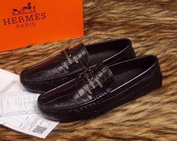 Hermes Men Casual Shoes HO717 Black