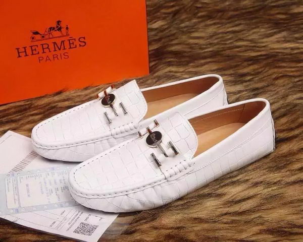Hermes Men Casual Shoes HO717 White