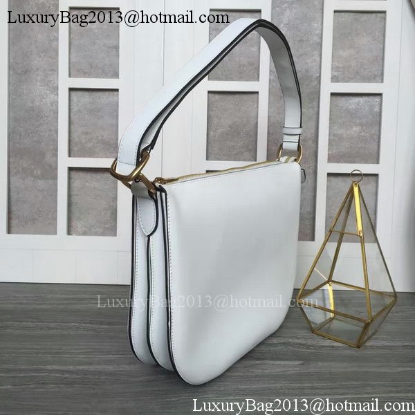 CELINE Medium Saddle Bag in Original Leather C28835 White