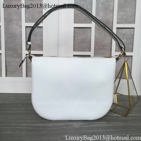 CELINE Medium Saddle Bag in Original Leather C28835 White