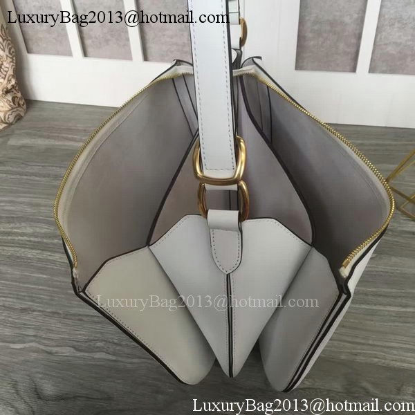 CELINE Medium Saddle Bag in Original Leather C28835 White