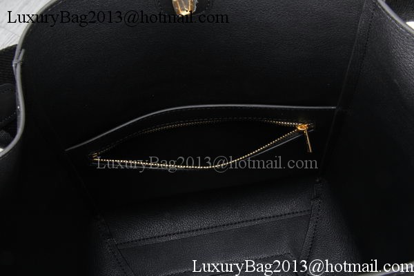 CELINE Sangle Seau Bag in Original Suede Leather C3360 Black