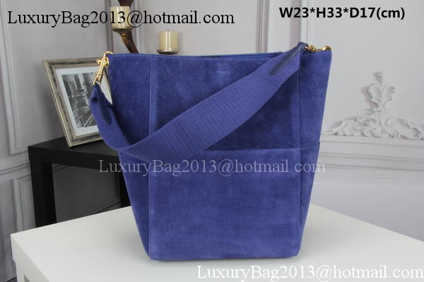 CELINE Sangle Seau Bag in Original Suede Leather C3360 Royal