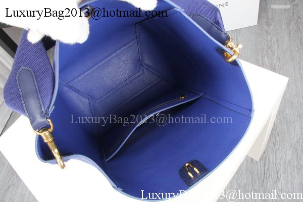 CELINE Sangle Seau Bag in Original Suede Leather C3360 Royal